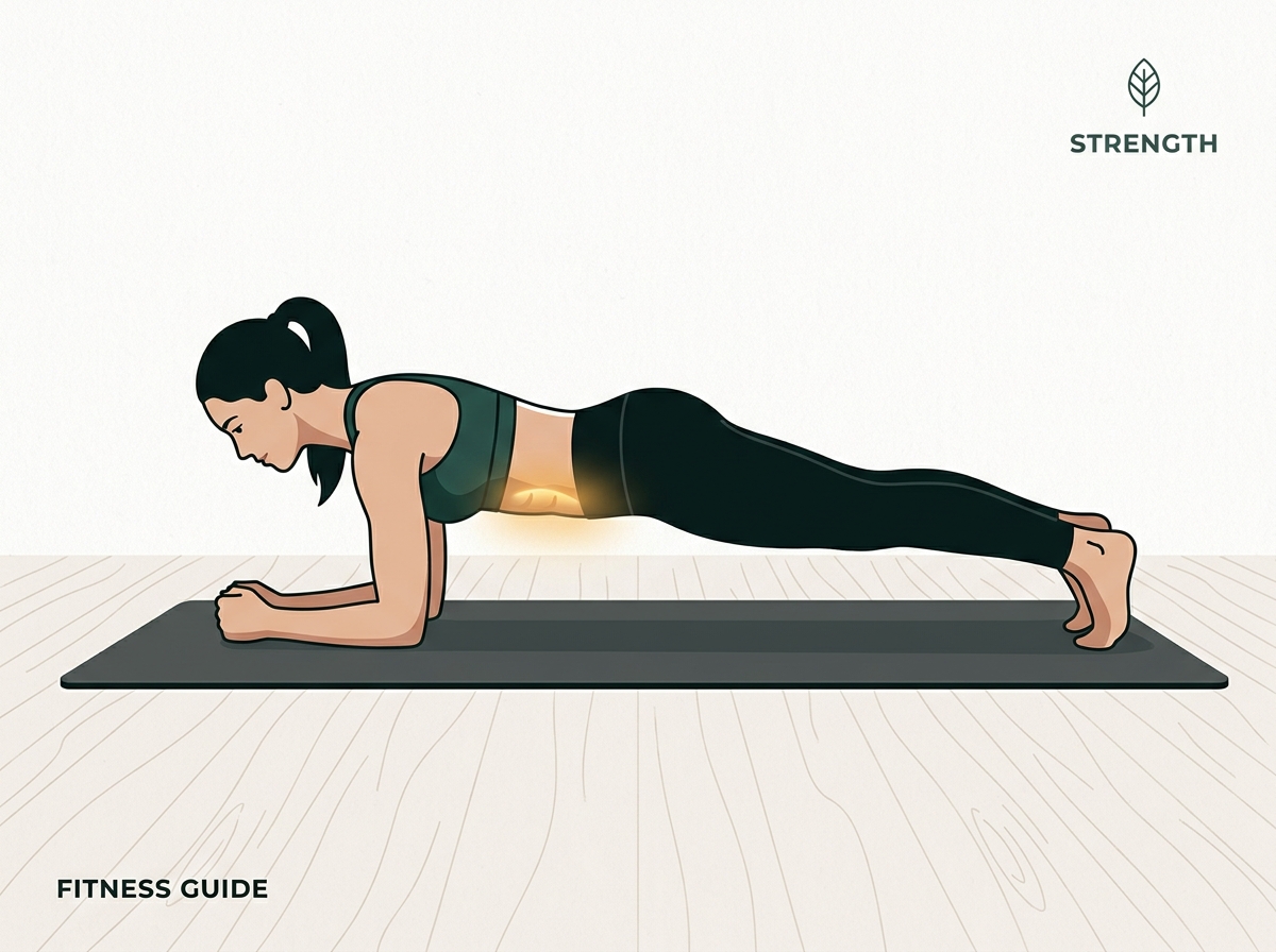 Women's form guide for Plank