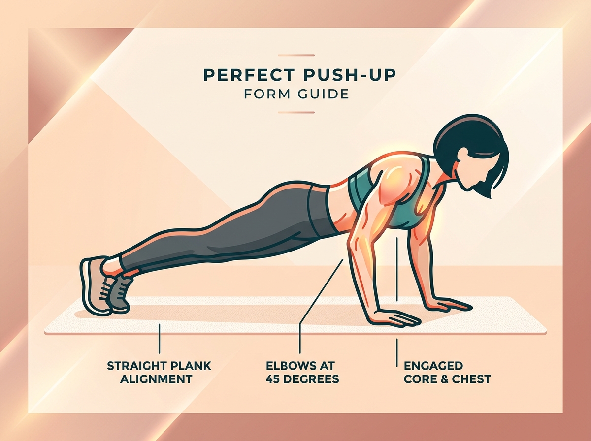 Women's form guide for Push-Ups (Standard)